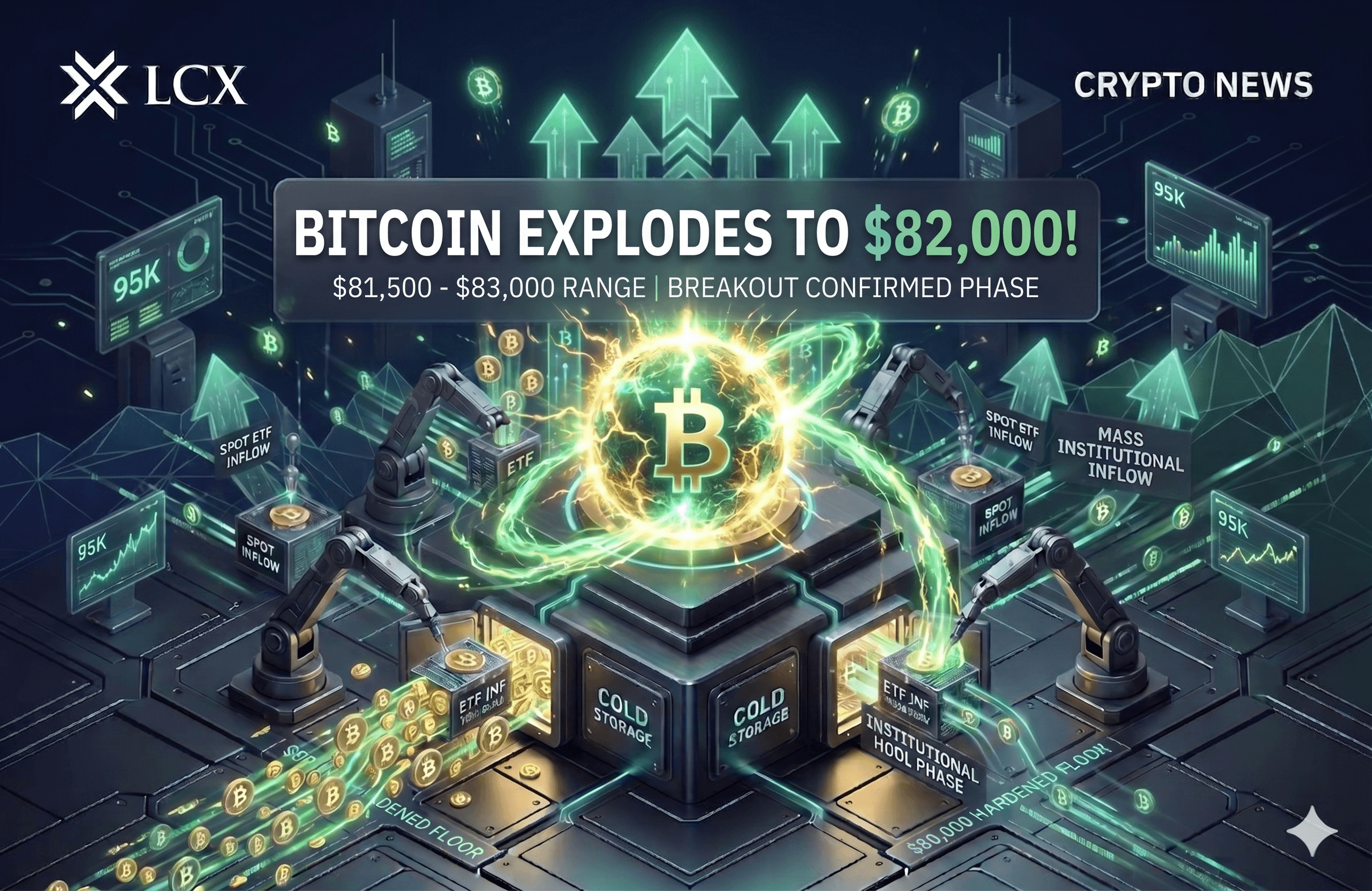 BTC Breaks $82,000! 200-EMA Flipped as Institutional Wall Street Triggers 'Supply Shock' – Is $115k Next?